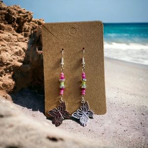 Handmade Butterfly Dangle Earrings